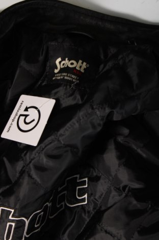 Ανδρικό δερμάτινο μπουφάν Schott, Μέγεθος L, Χρώμα Μαύρο, Τιμή 357,22 €