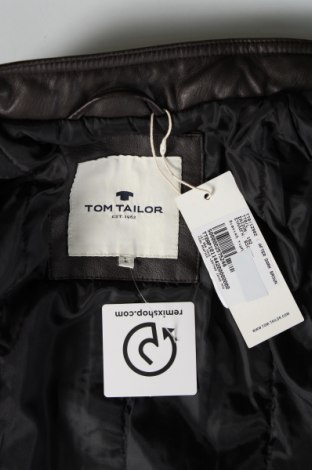 Ανδρικό δερμάτινο μπουφάν Tom Tailor, Μέγεθος L, Χρώμα Καφέ, Τιμή 45,13 €