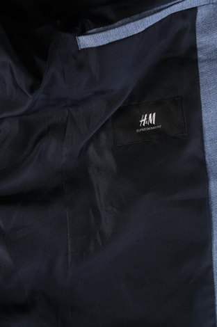 Мъжко сако H&M, Размер S, Цвят Син, Цена 44,00 лв.