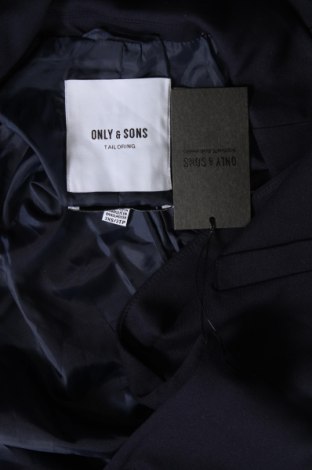Ανδρικό σακάκι Only & Sons, Μέγεθος XXS, Χρώμα Μπλέ, Τιμή 9,38 €
