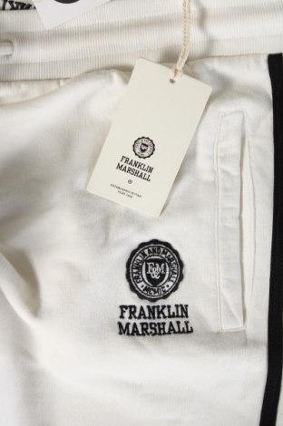 Pantaloni trening de bărbați Franklin & Marshall, Mărime L, Culoare Alb, Preț 290,62 Lei