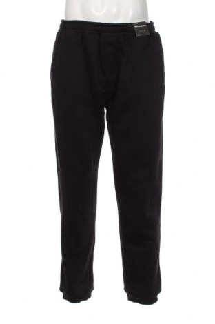 Pantaloni trening de bărbați Pull&Bear, Mărime L, Culoare Negru, Preț 151,32 Lei