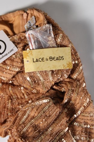 Sukienka Lace & Beads, Rozmiar XL, Kolor Brązowy, Cena 321,84 zł