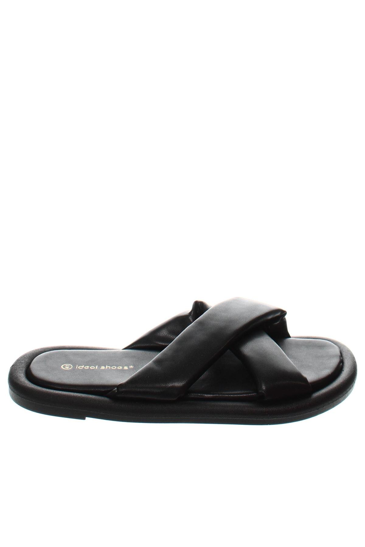 Γυναικείες παντόφλες Ideal Shoes, Μέγεθος 41, Χρώμα Μαύρο, Τιμή 19,18 €