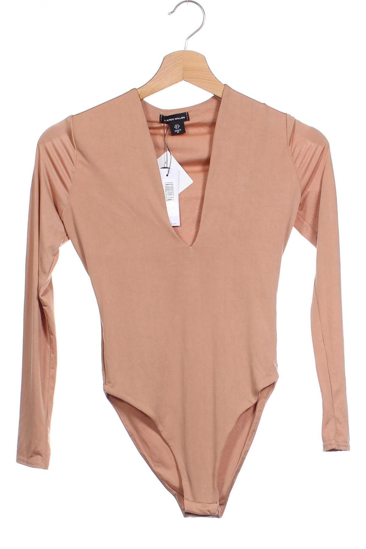 Damenbluse-Body Karen Millen, Größe XS, Farbe Beige, Preis 53,87 €