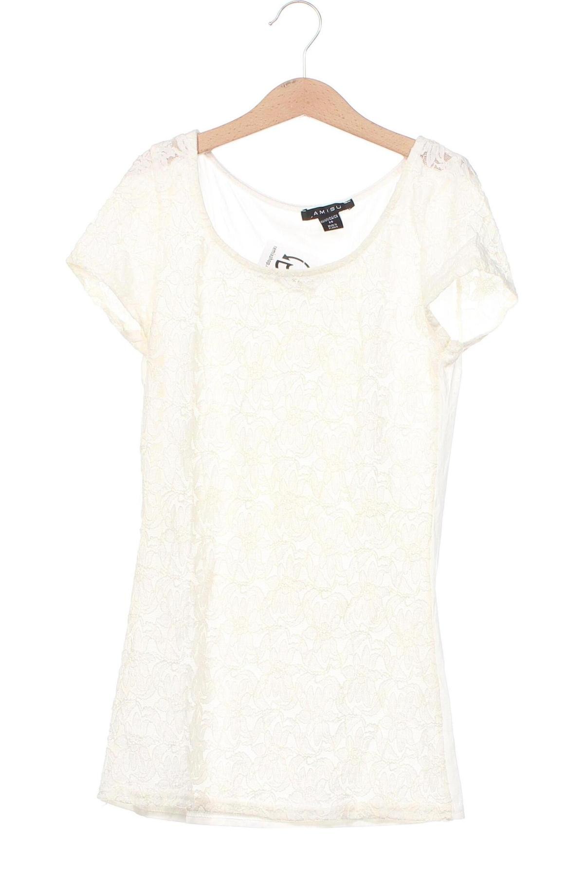 Γυναικεία μπλούζα Amisu, Μέγεθος XS, Χρώμα Εκρού, Τιμή 4,70 €