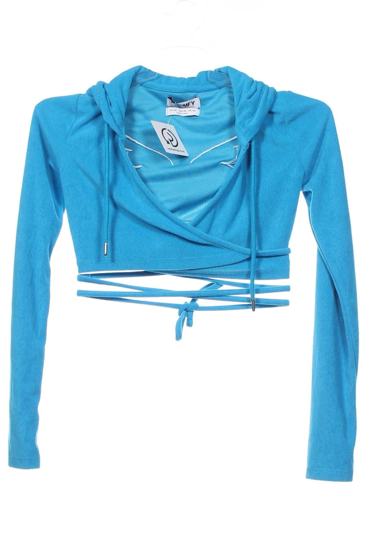 Damen Shirt Bershka, Größe XS, Farbe Blau, Preis 4,96 €
