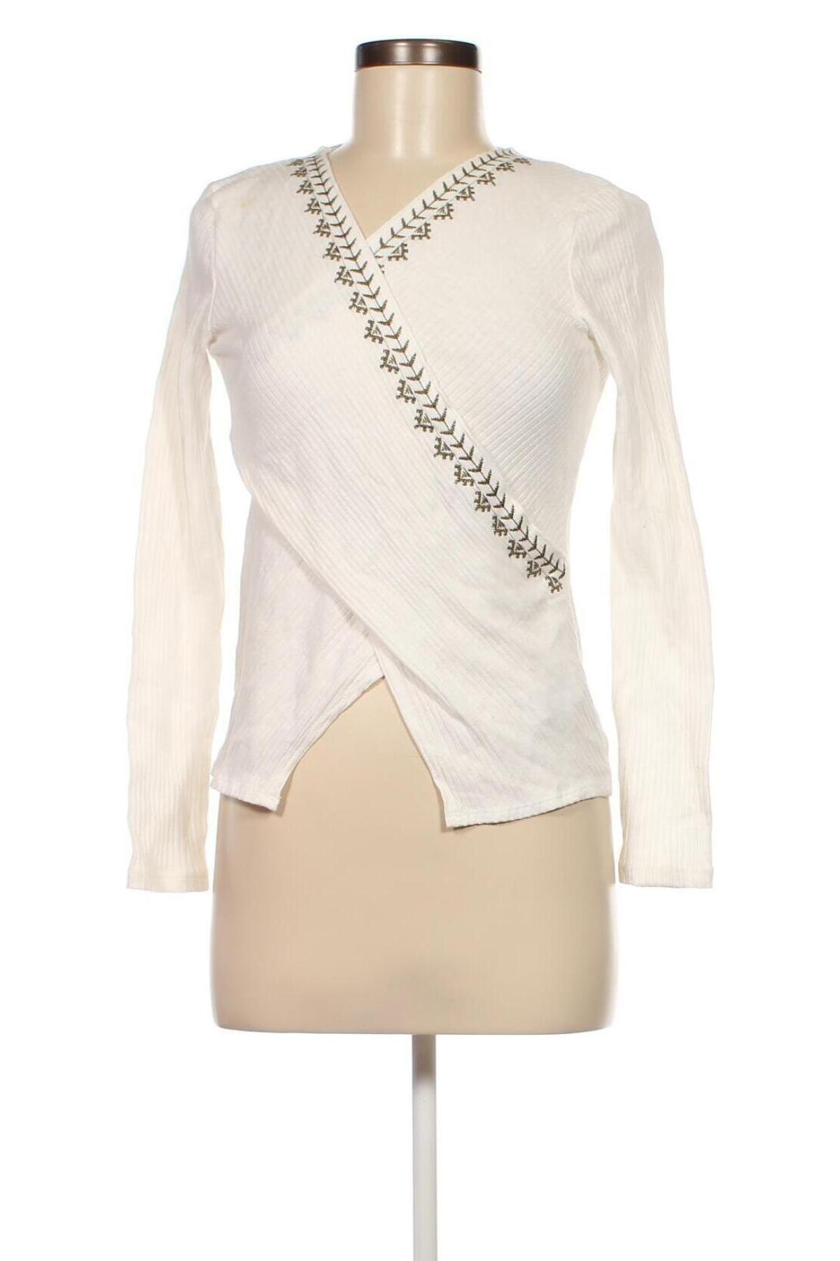Дамска блуза Bershka, Размер L, Цвят Бял, Цена 13,94 лв.