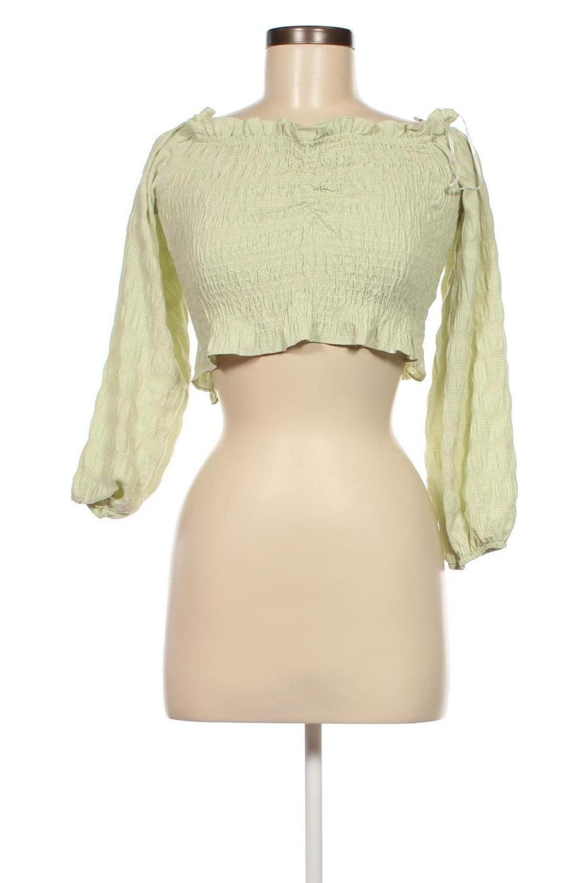 Bluză de femei Bershka, Mărime M, Culoare Verde, Preț 7,99 Lei