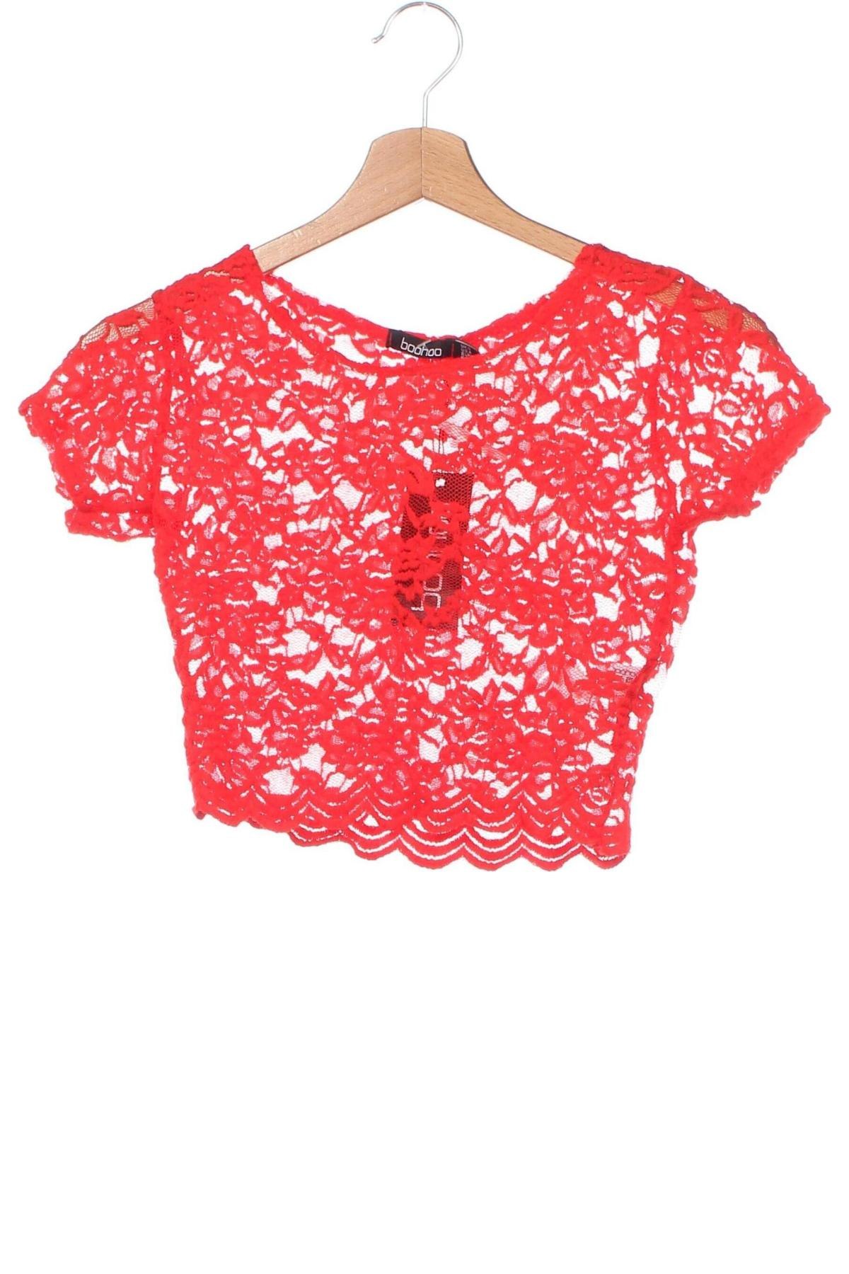 Damen Shirt Boohoo, Größe XS, Farbe Rot, Preis 5,00 €