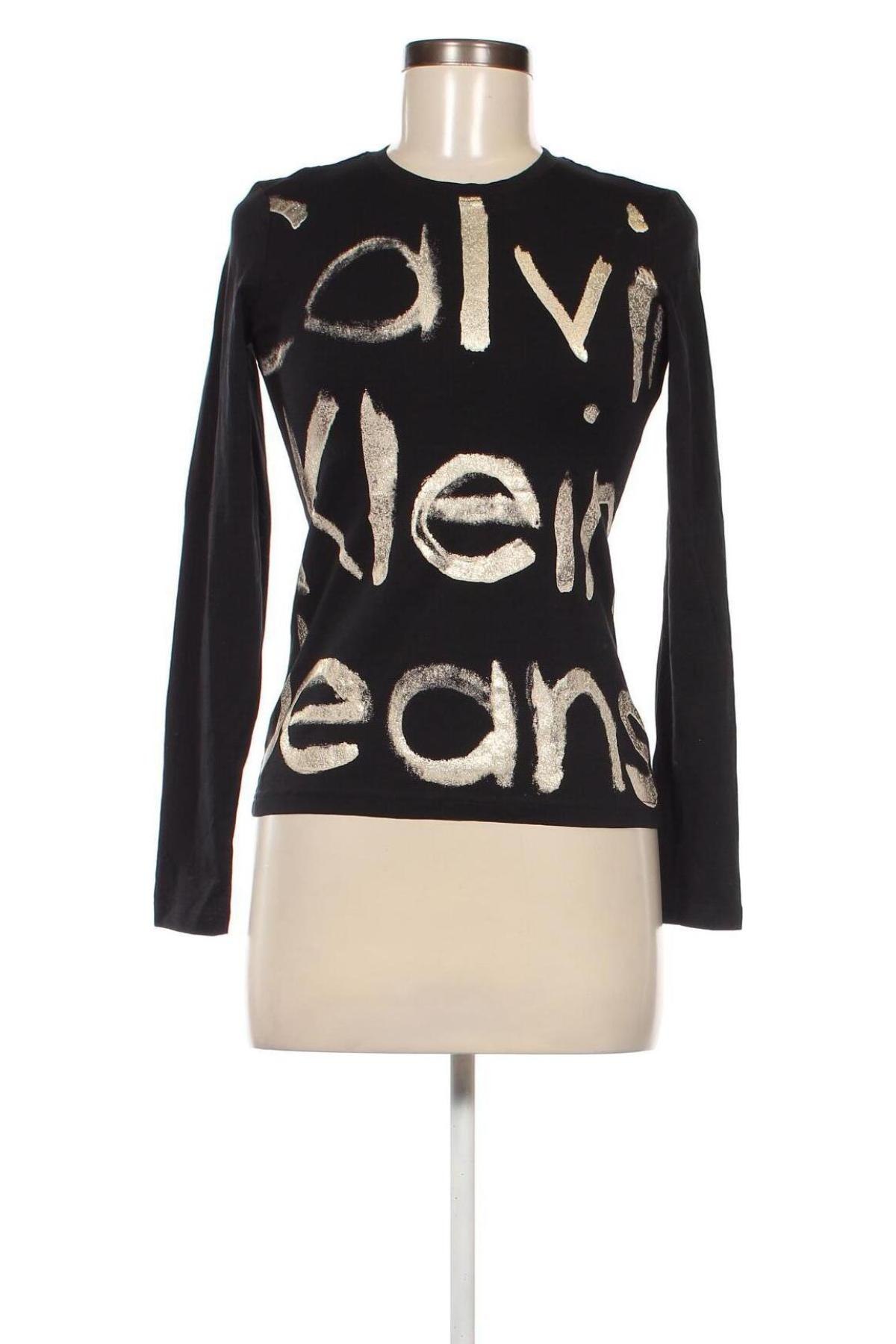 Γυναικεία μπλούζα Calvin Klein Jeans, Μέγεθος S, Χρώμα Μαύρο, Τιμή 31,68 €