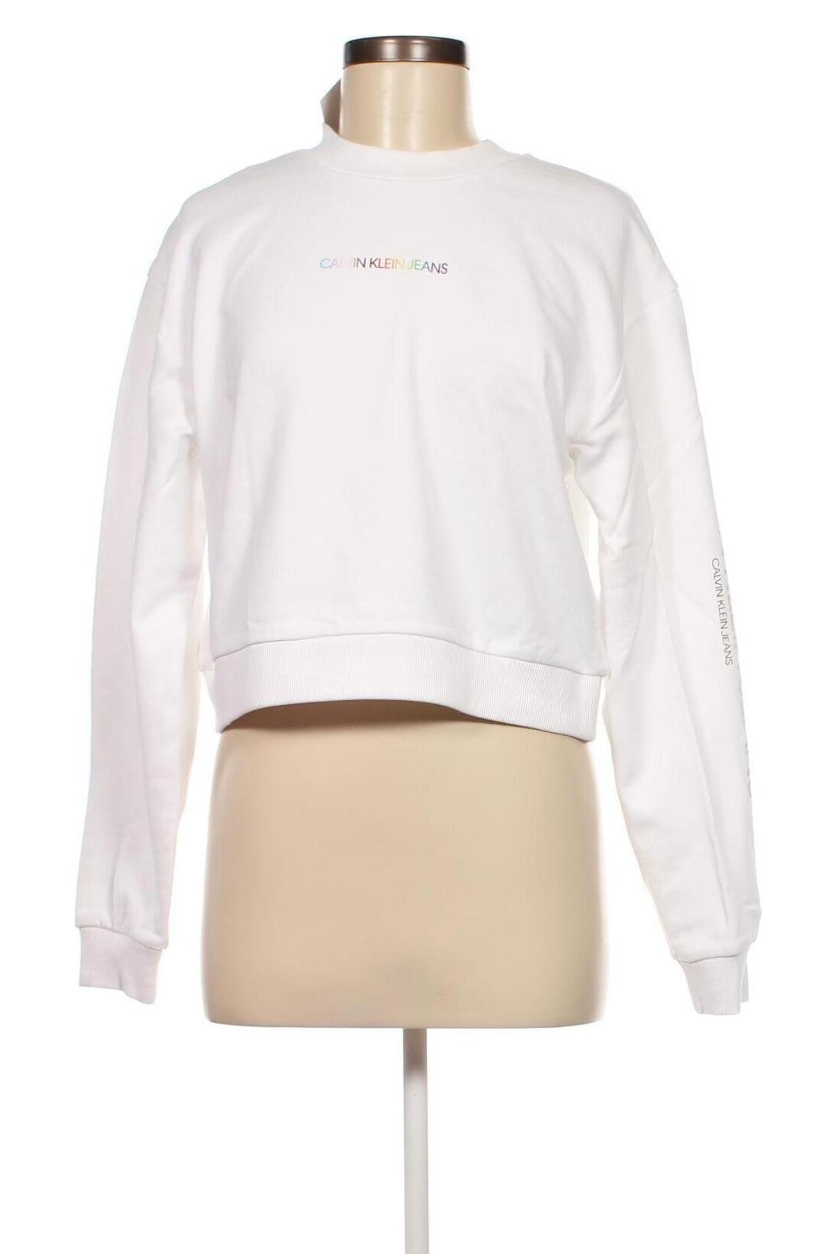 Γυναικεία μπλούζα Calvin Klein Jeans, Μέγεθος S, Χρώμα Λευκό, Τιμή 43,30 €