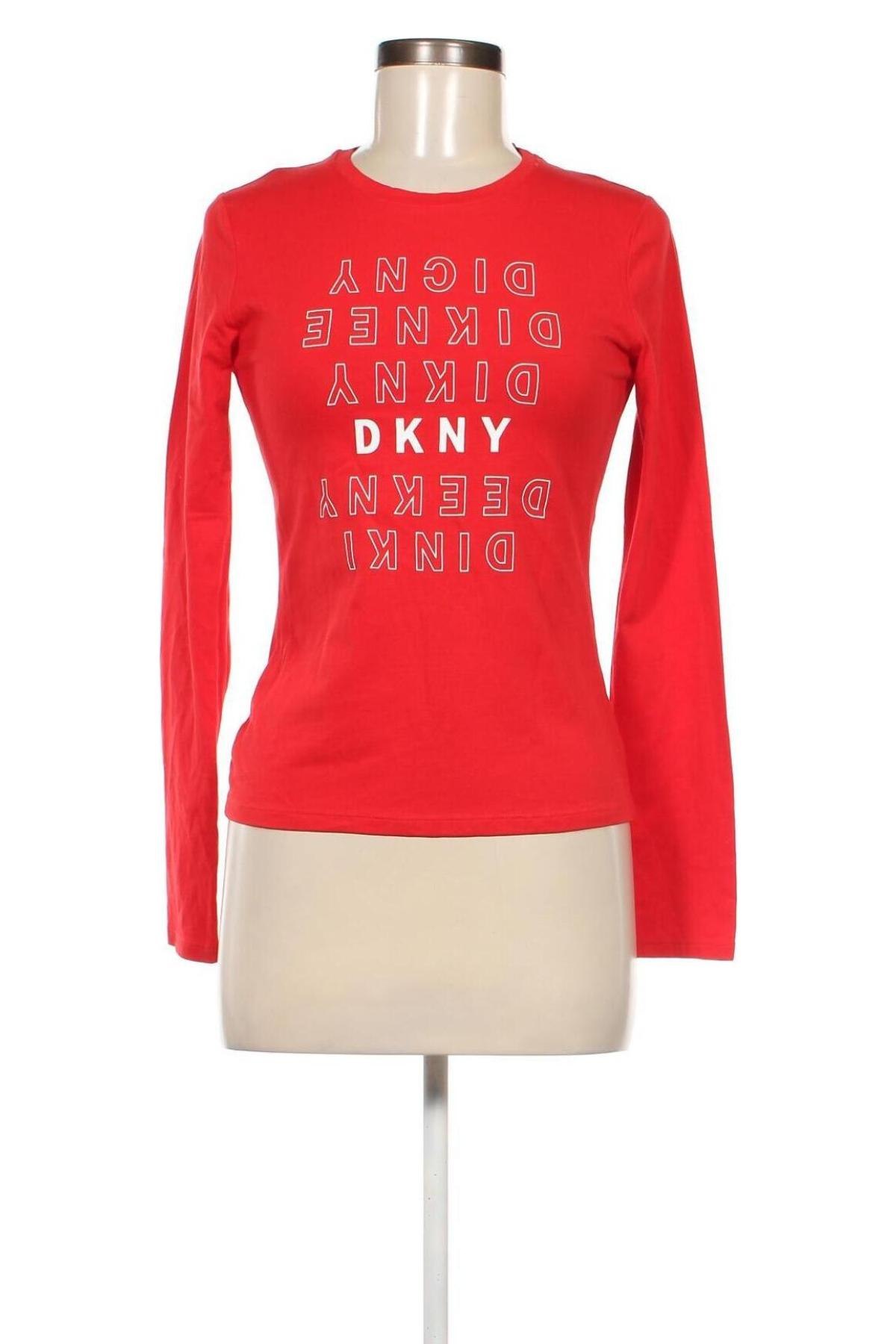 Дамска блуза DKNY, Размер M, Цвят Червен, Цена 74,87 лв.