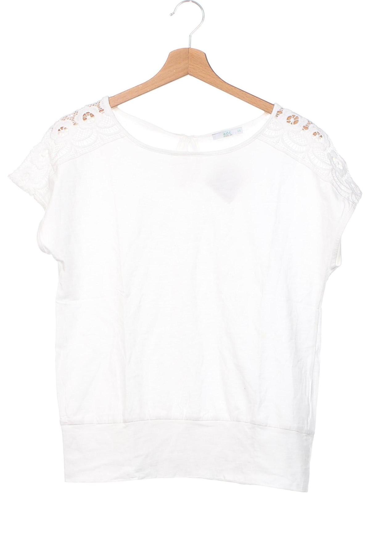 Γυναικεία μπλούζα Edc By Esprit, Μέγεθος XS, Χρώμα Λευκό, Τιμή 10,54 €