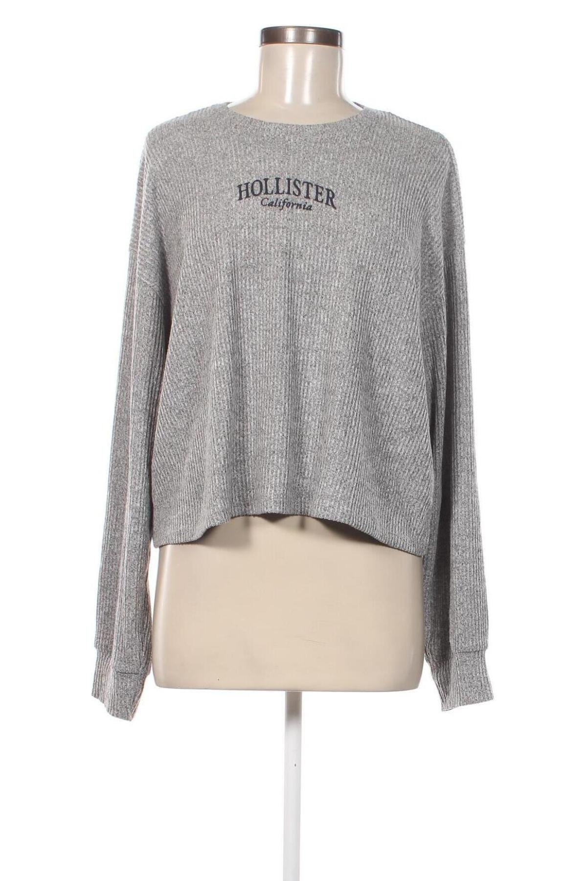 Γυναικεία μπλούζα Hollister, Μέγεθος M, Χρώμα Γκρί, Τιμή 7,94 €