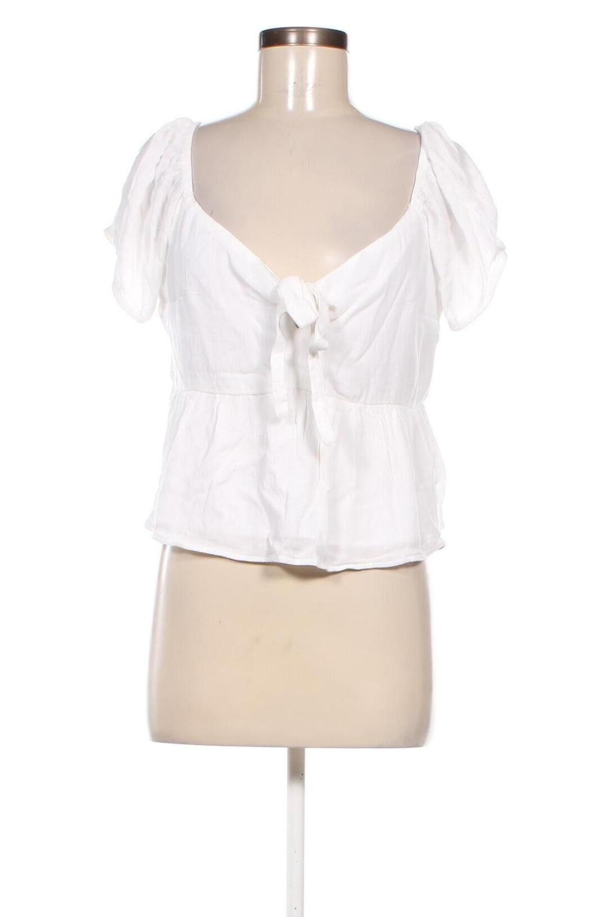 Γυναικεία μπλούζα Hollister, Μέγεθος XL, Χρώμα Λευκό, Τιμή 11,91 €