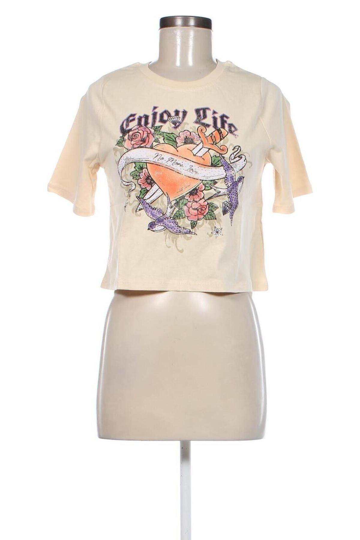 Damen Shirt Jennyfer, Größe XXS, Farbe Beige, Preis 4,31 €