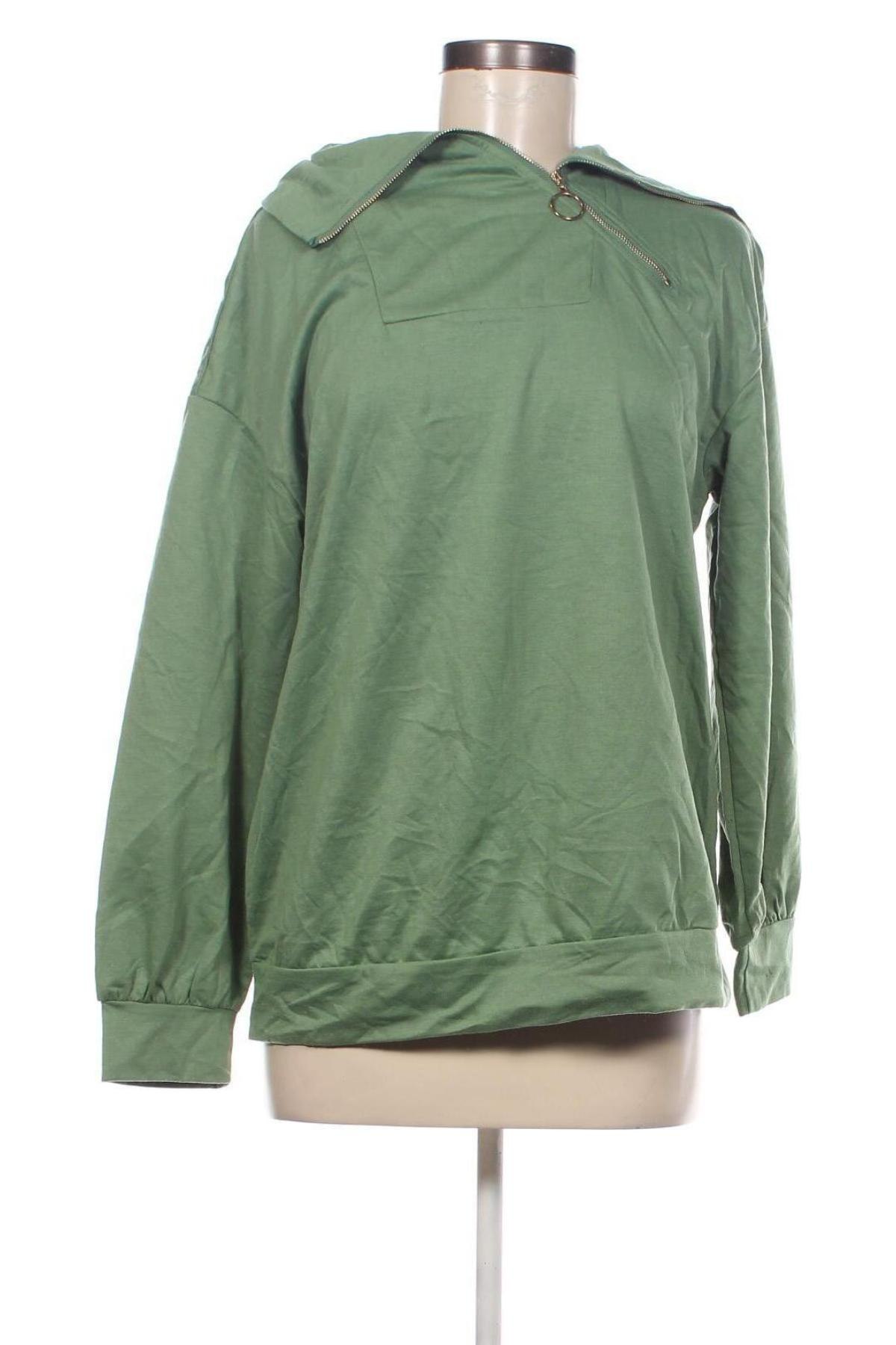 Γυναικεία μπλούζα JustFashionNow, Μέγεθος M, Χρώμα Πράσινο, Τιμή 3,41 €