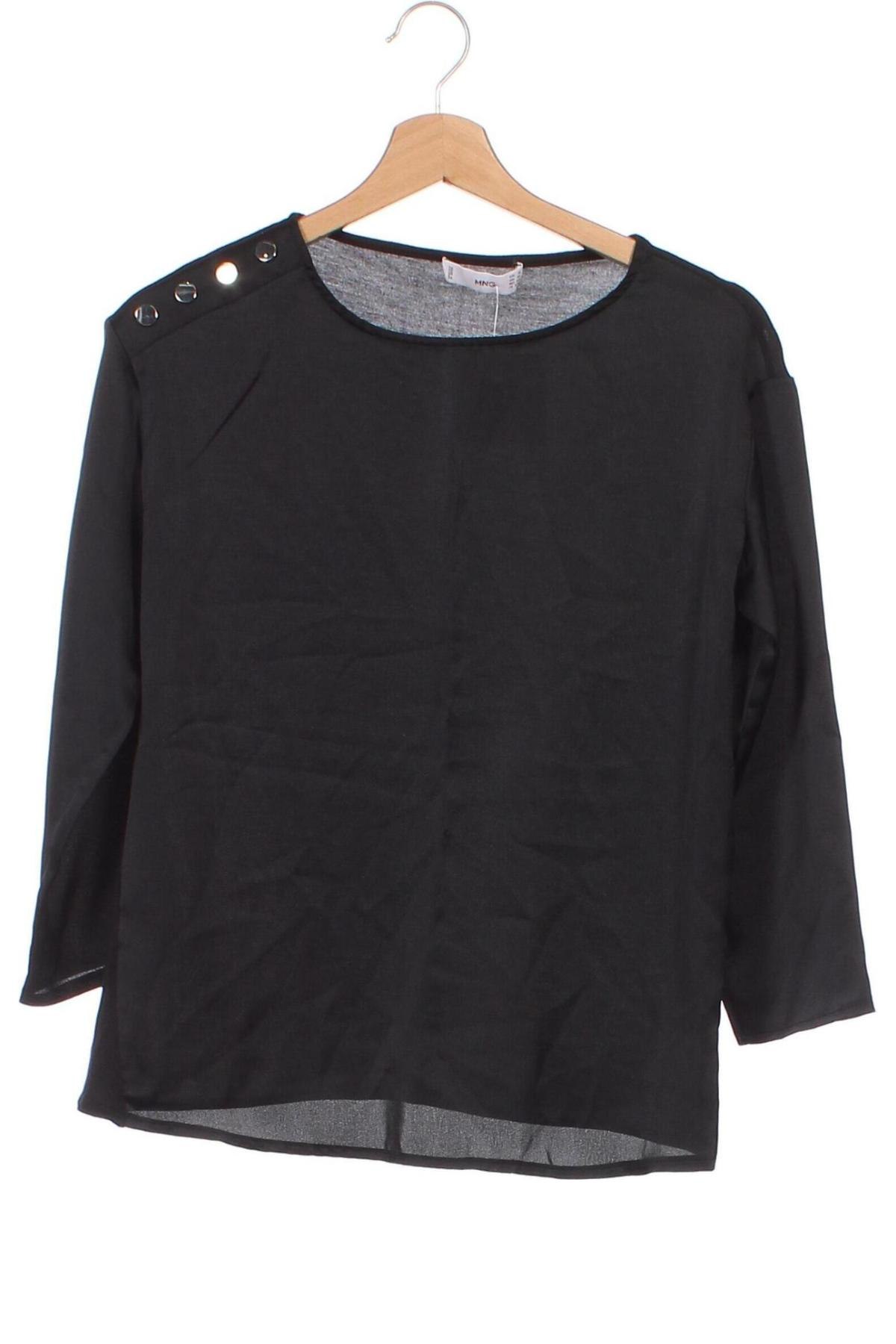 Дамска блуза Mango, Размер XS, Цвят Черен, Цена 27,05 лв.