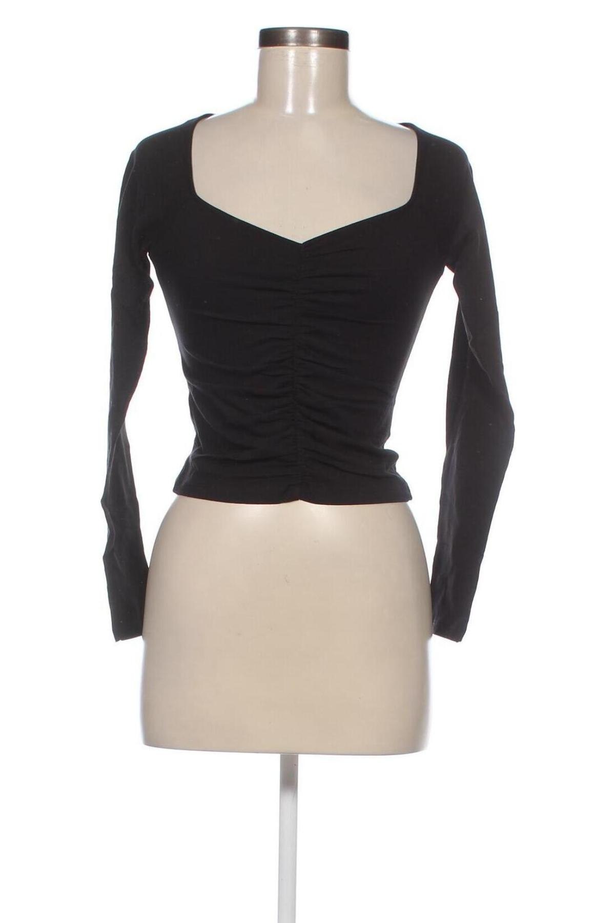 Γυναικεία μπλούζα Monki, Μέγεθος XS, Χρώμα Μαύρο, Τιμή 5,23 €