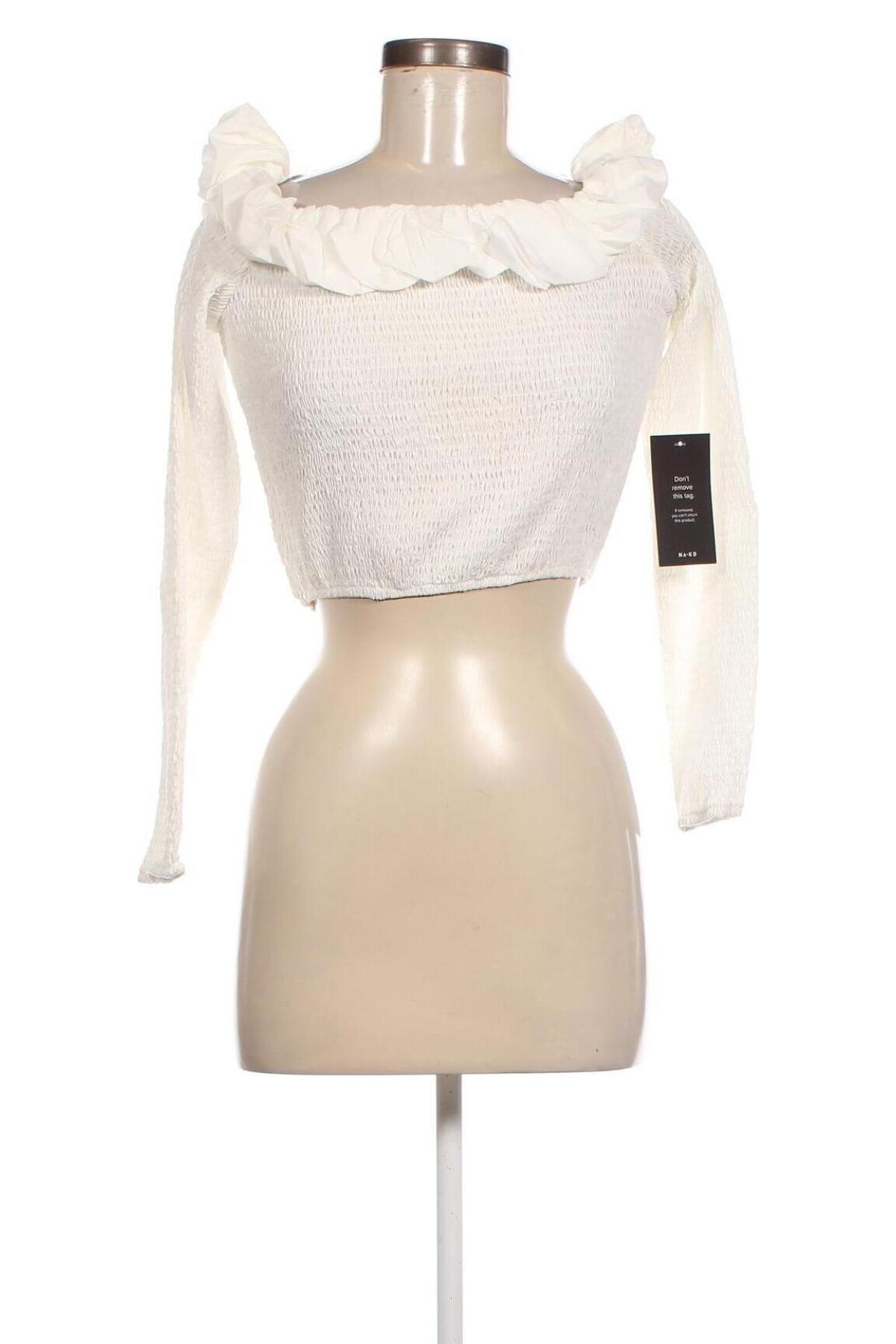 Damen Shirt NA-KD, Größe L, Farbe Weiß, Preis 7,94 €