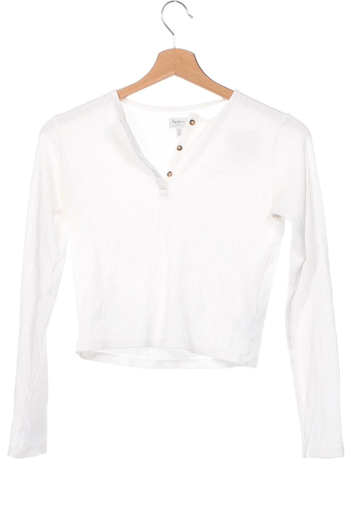 Детска блуза Pepe Jeans, Размер 11-12y/ 152-158 см, Цвят Бял, Цена 50,75 лв.
