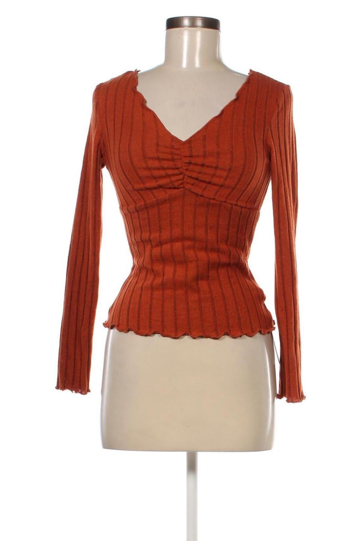 Дамска блуза SHEIN, Размер S, Цвят Кафяв, Цена 31,00 лв.