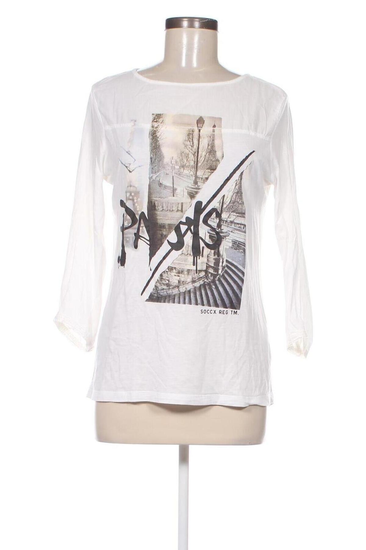 Γυναικεία μπλούζα Soccx, Μέγεθος S, Χρώμα Εκρού, Τιμή 14,00 €