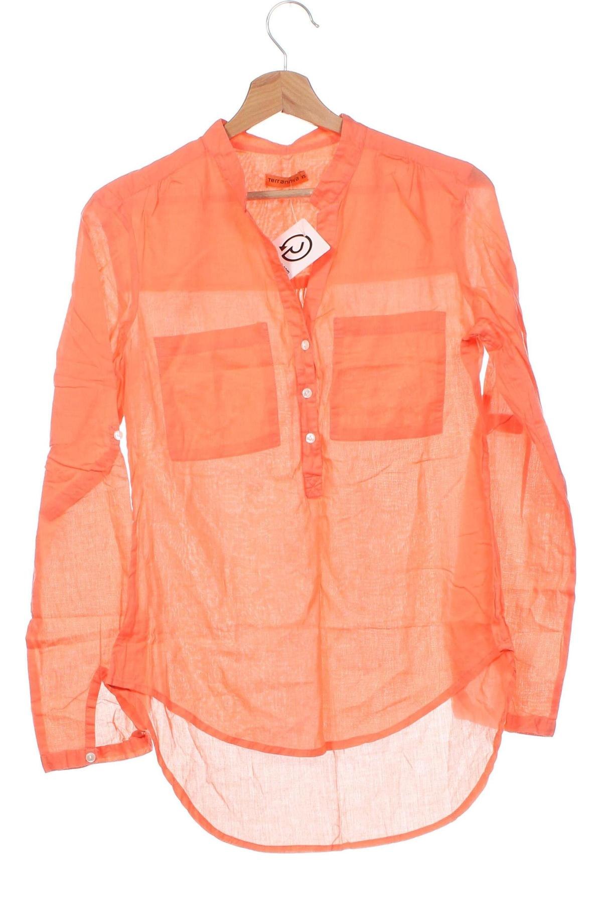 Damen Shirt Terranova, Größe XS, Farbe Orange, Preis 4,33 €