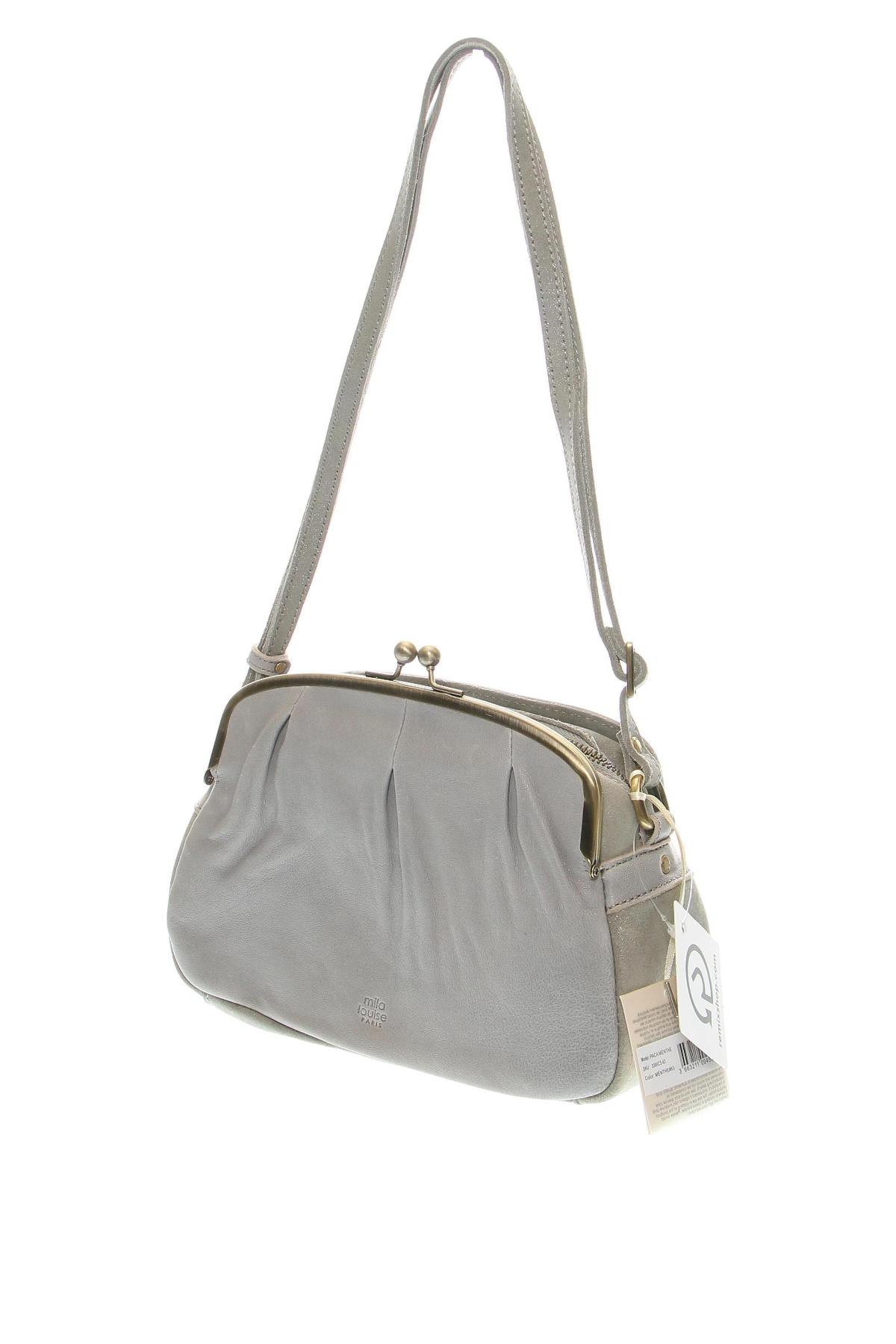 Дамска чанта Mila Louise, Цвят Сив, Цена 194,35 лв.