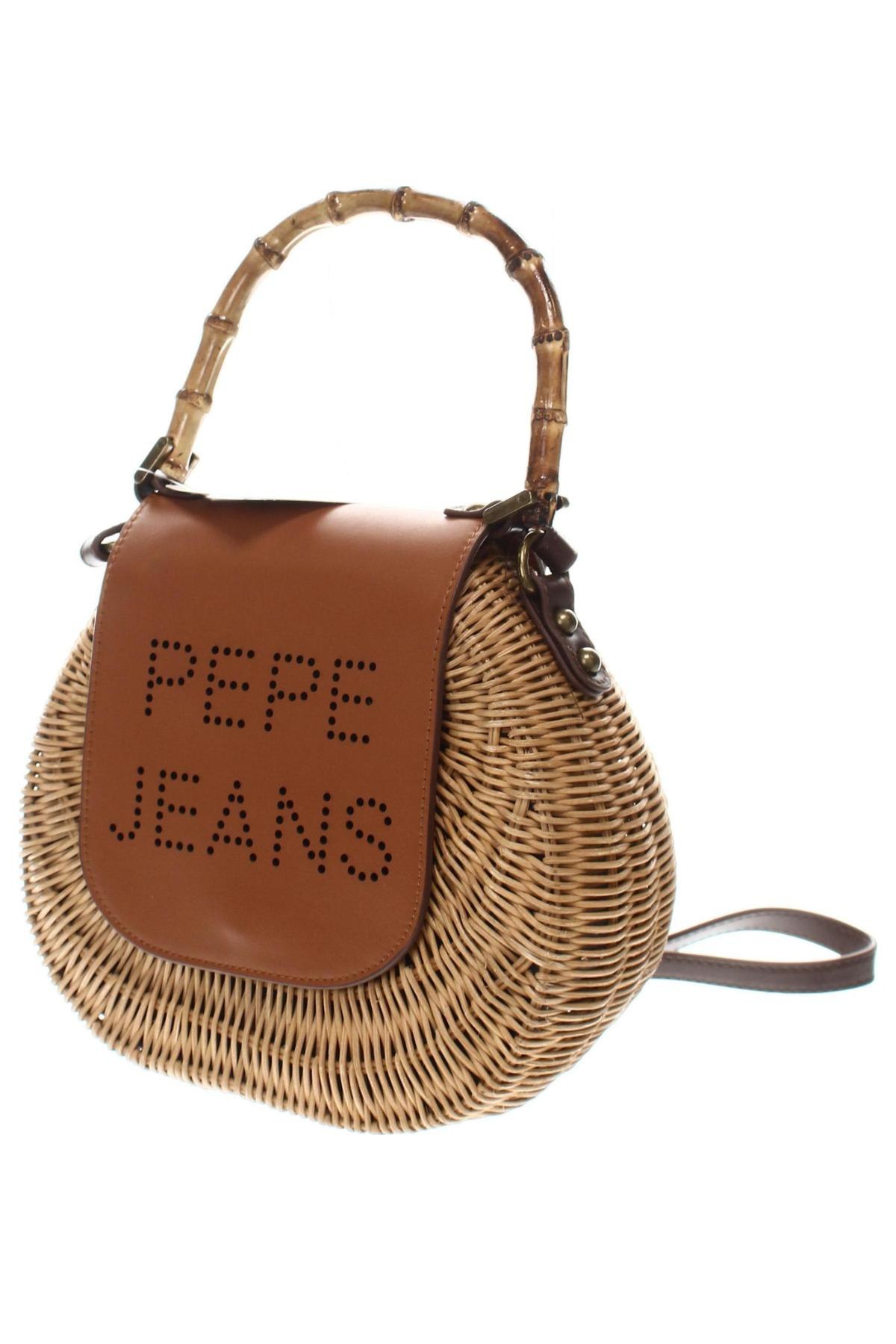 Дамска чанта Pepe Jeans, Цвят Бежов, Цена 156,00 лв.