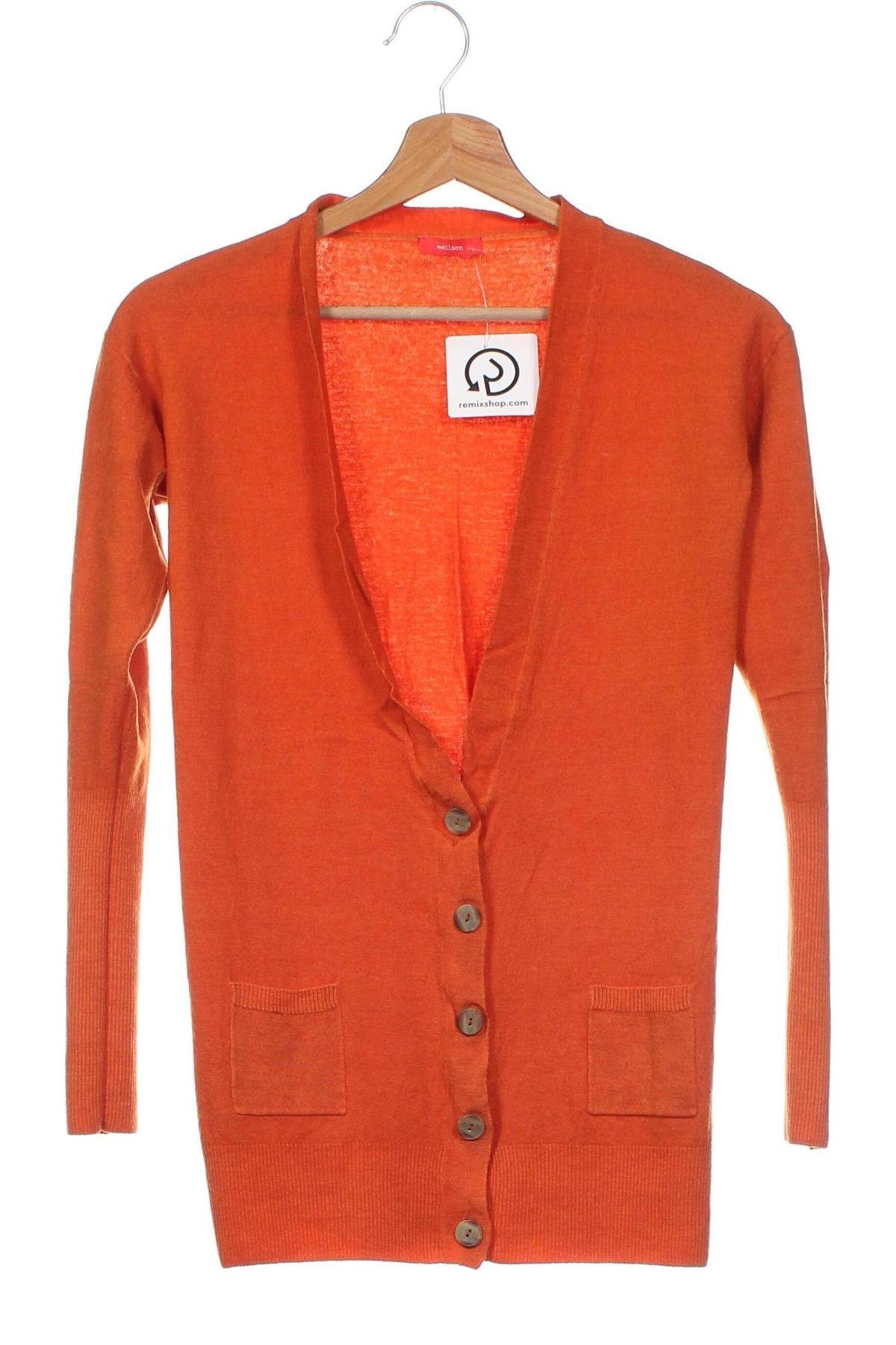 Damen Strickjacke, Größe XS, Farbe Orange, Preis 6,68 €