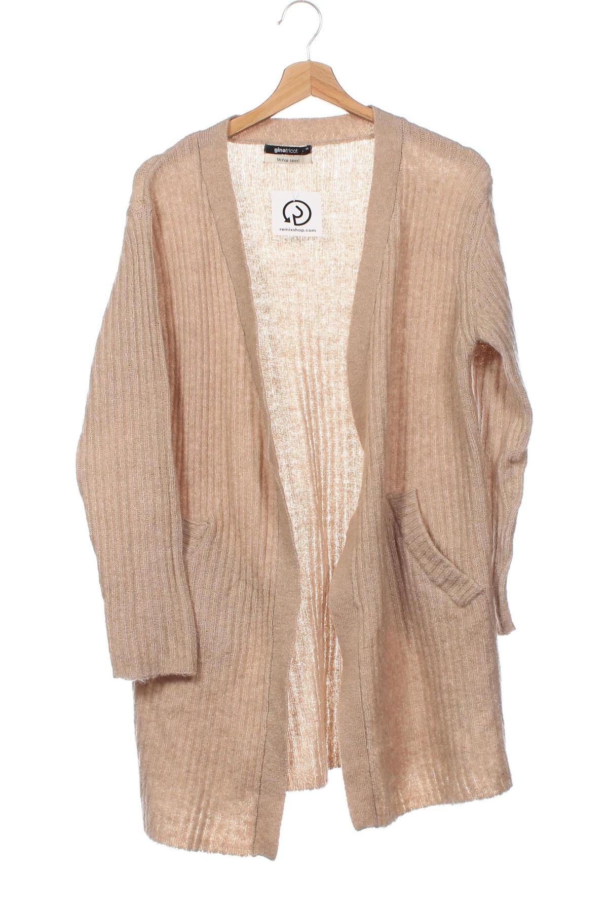 Damen Strickjacke Gina Tricot, Größe XS, Farbe Beige, Preis € 6,21