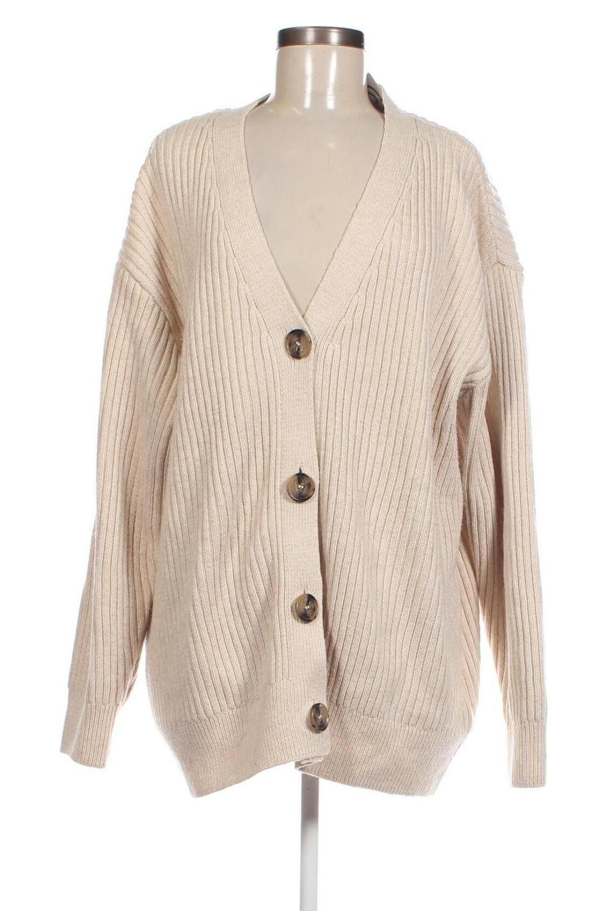 Damen Strickjacke H&M, Größe L, Farbe Beige, Preis 8,99 €