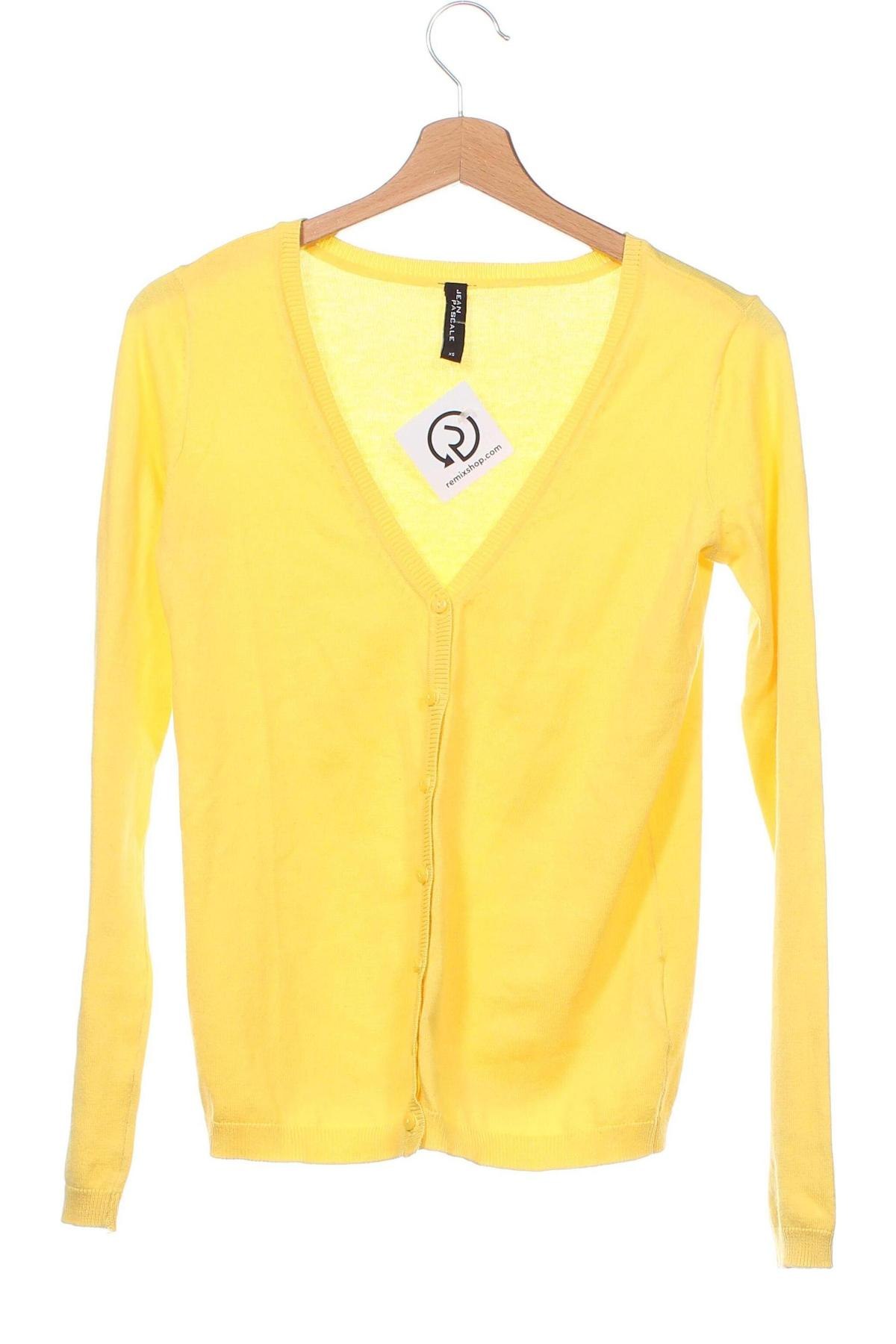 Damen Strickjacke Jean Pascale, Größe XS, Farbe Gelb, Preis 7,56 €