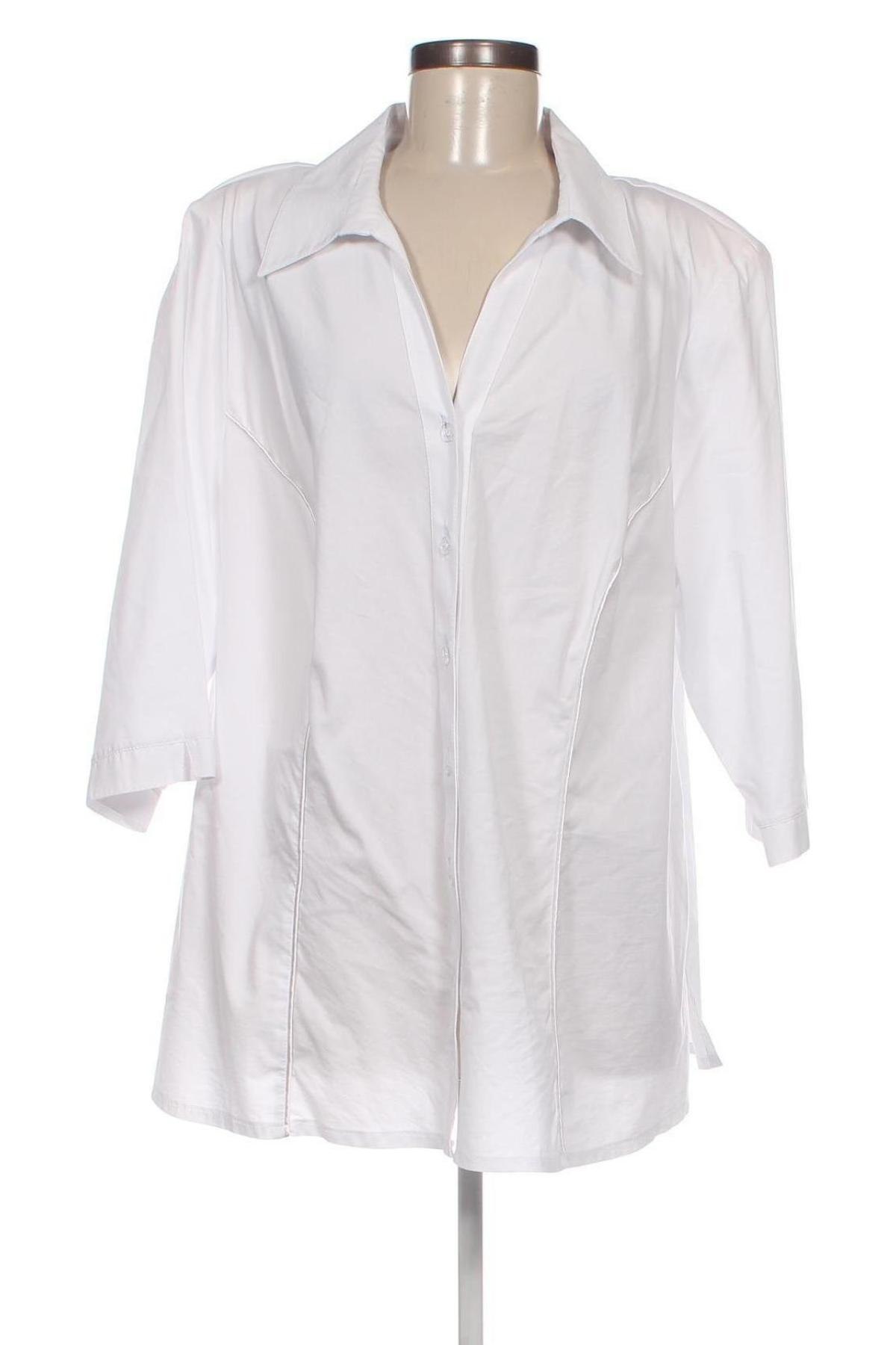 Γυναικείο πουκάμισο, Μέγεθος 4XL, Χρώμα Λευκό, Τιμή 12,79 €