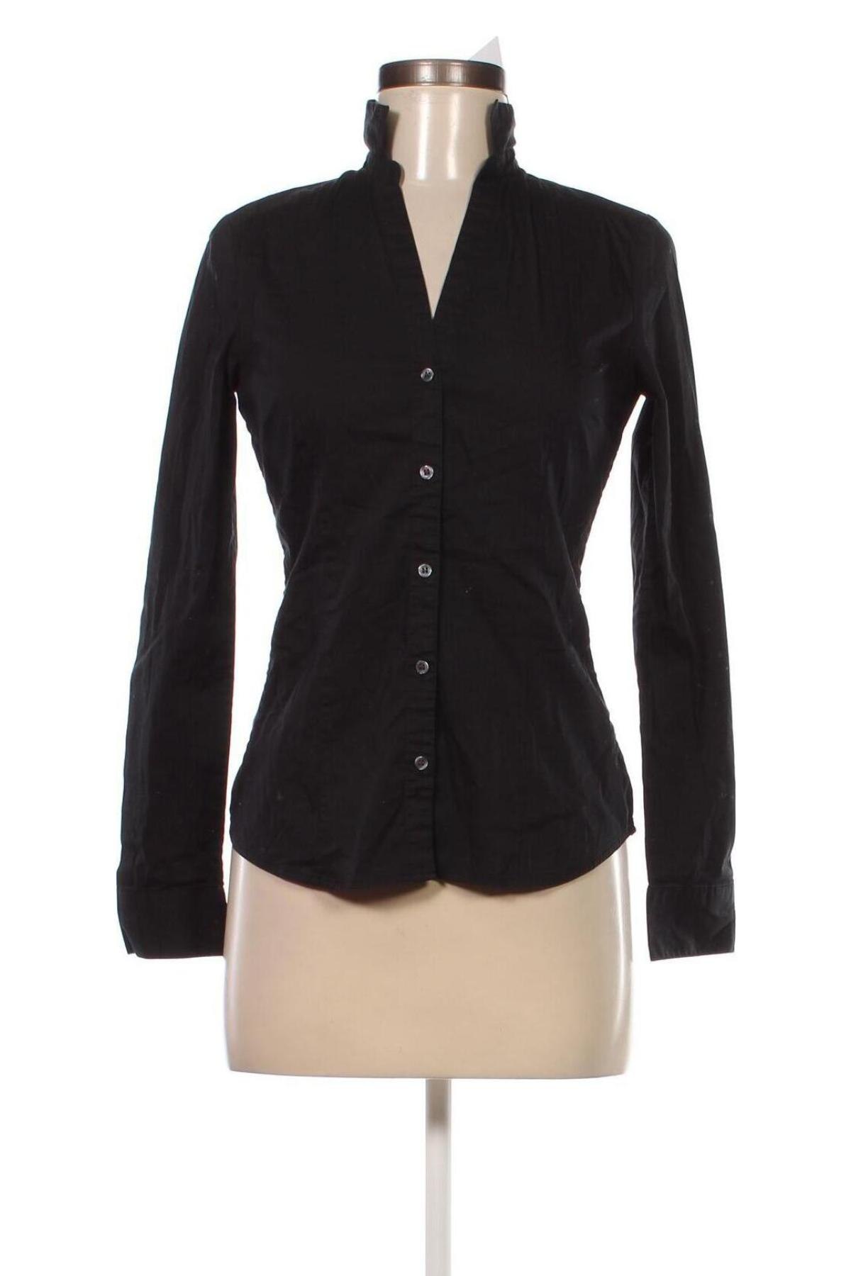 Дамска риза H&M, Размер XS, Цвят Черен, Цена 6,25 лв.