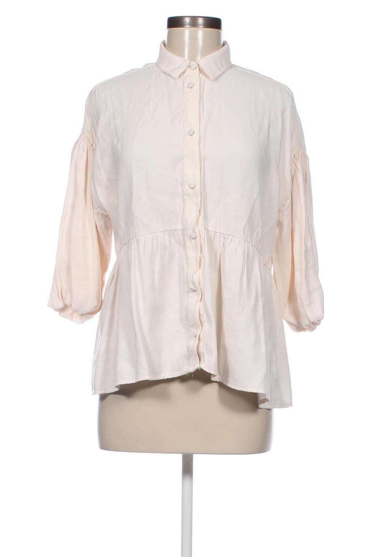 Γυναικείο πουκάμισο Mohito, Μέγεθος S, Χρώμα Εκρού, Τιμή 7,67 €