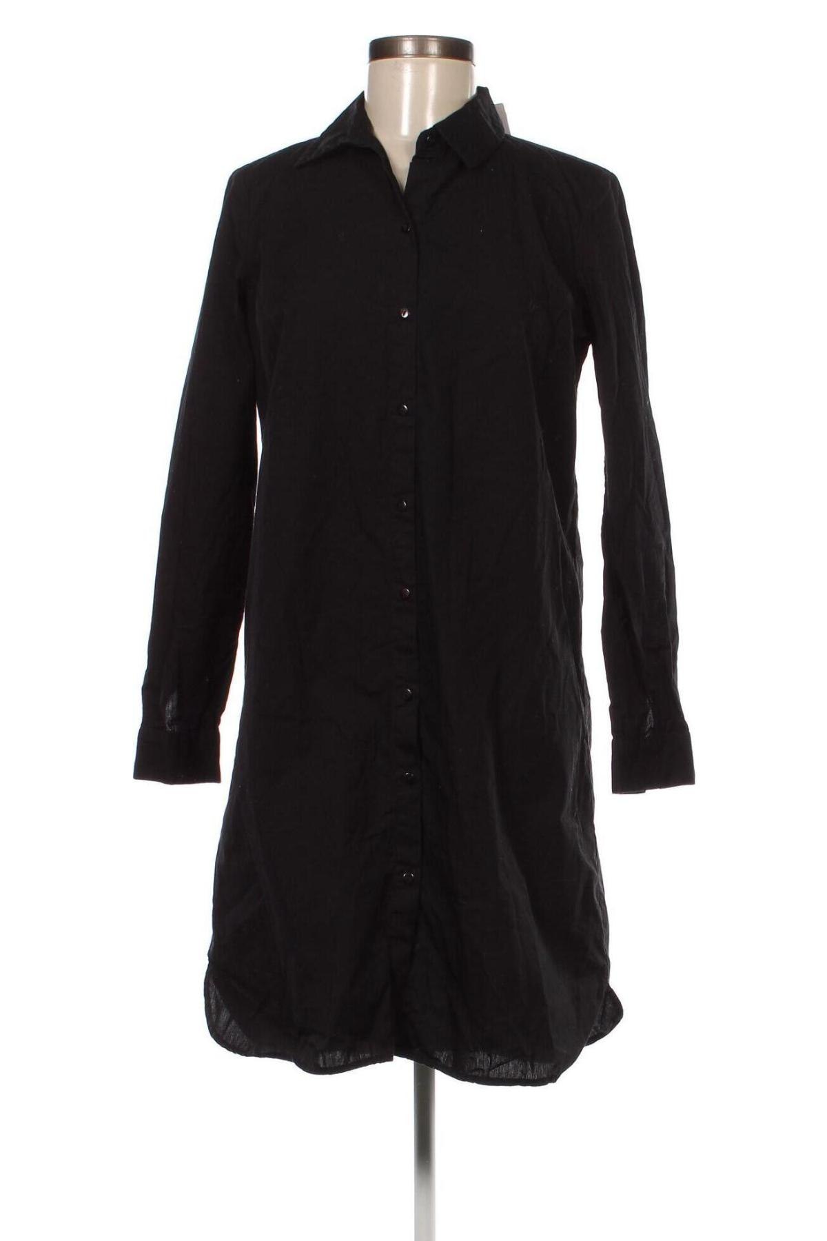 Γυναικείο πουκάμισο Pieces, Μέγεθος XS, Χρώμα Μαύρο, Τιμή 7,35 €