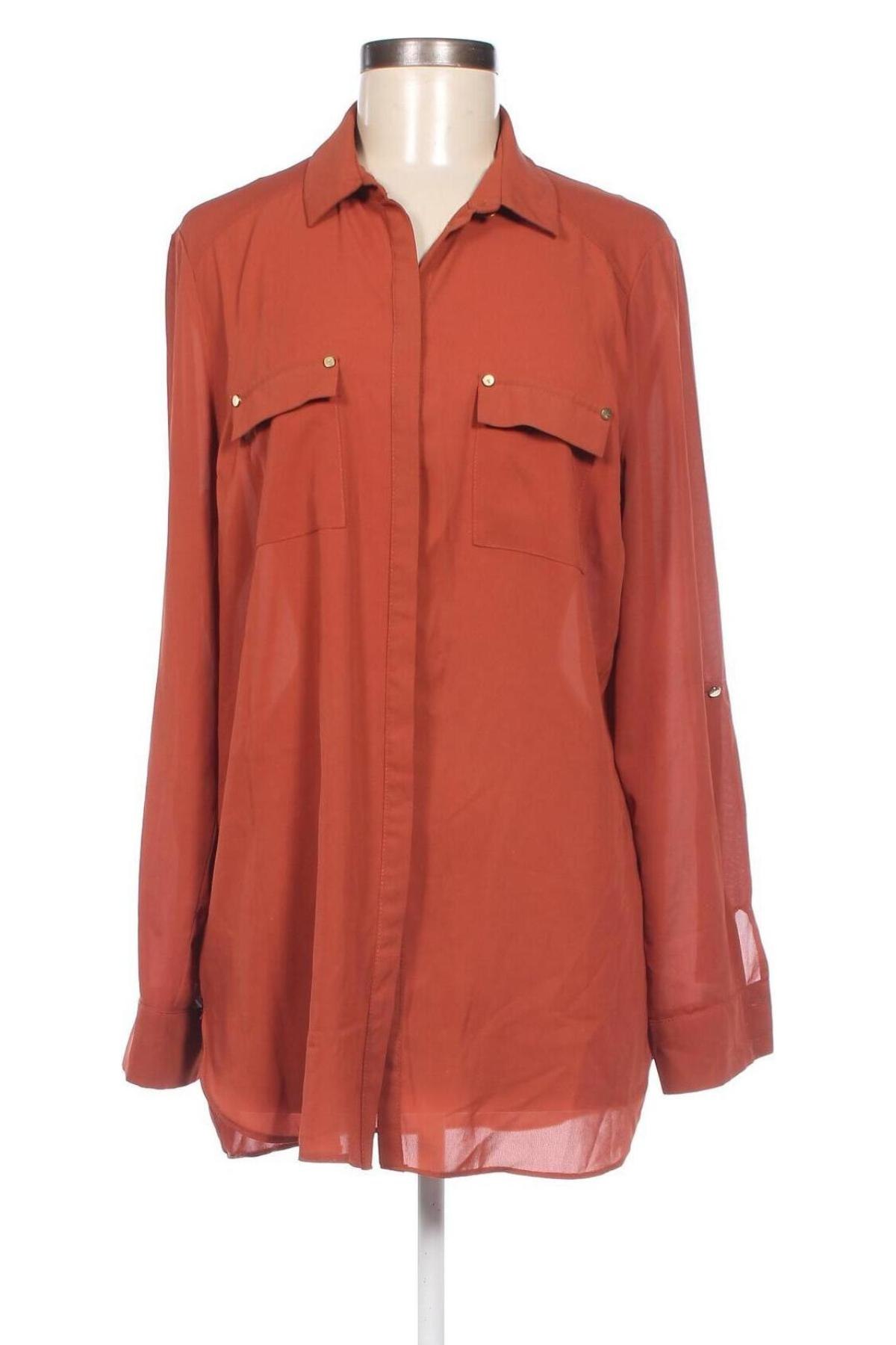 Γυναικείο πουκάμισο Primark, Μέγεθος L, Χρώμα Πορτοκαλί, Τιμή 11,13 €