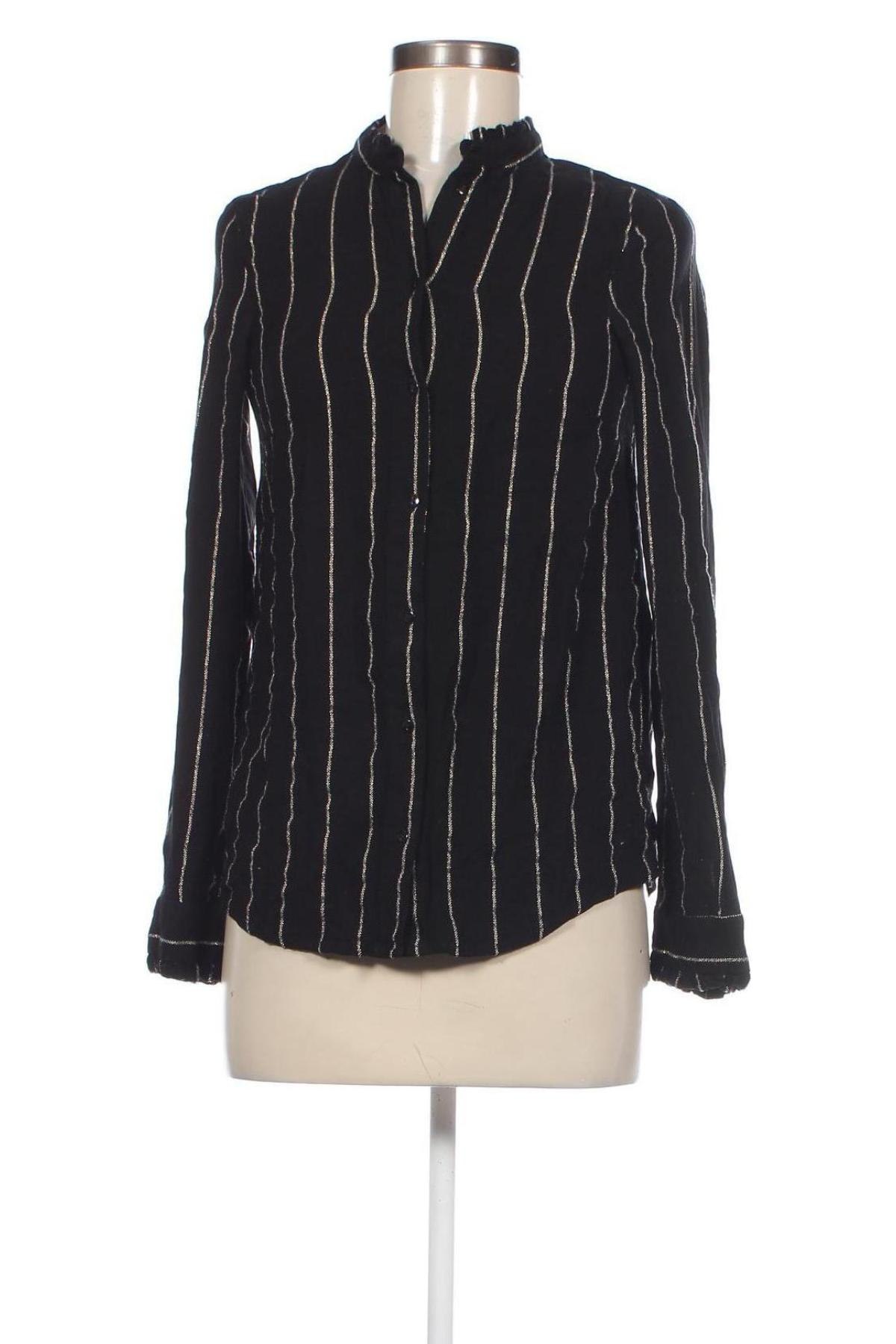 Γυναικείο πουκάμισο Promod, Μέγεθος M, Χρώμα Μαύρο, Τιμή 4,21 €