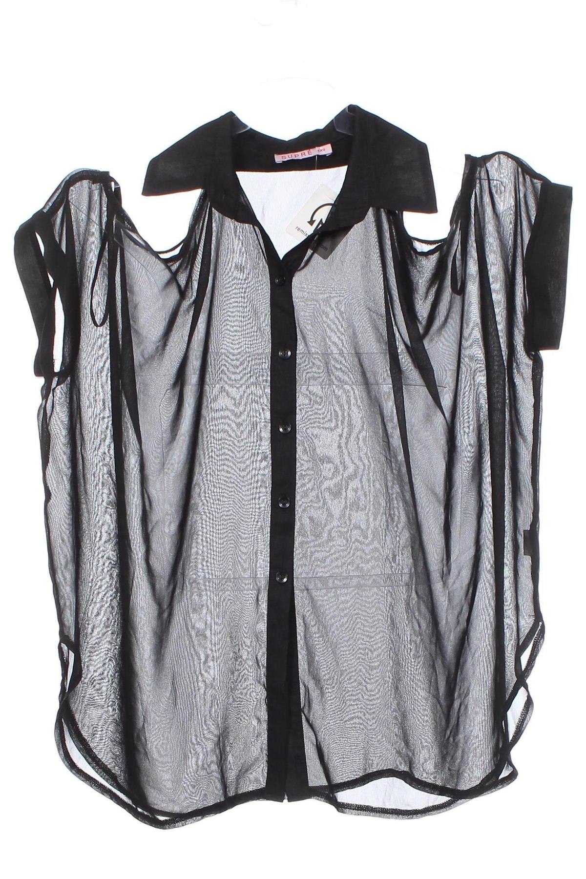 Γυναικείο πουκάμισο Supre, Μέγεθος XS, Χρώμα Μαύρο, Τιμή 10,99 €