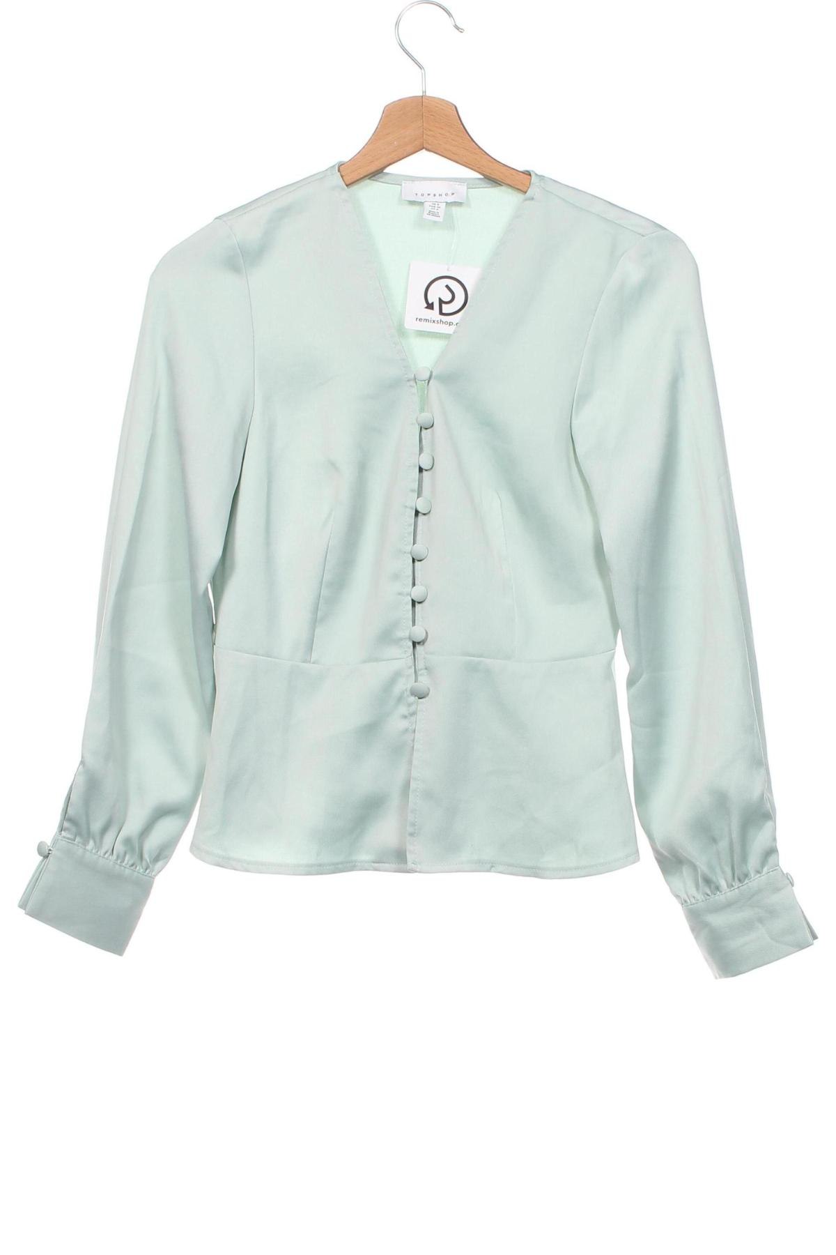 Γυναικείο πουκάμισο Topshop, Μέγεθος S, Χρώμα Μπλέ, Τιμή 10,99 €