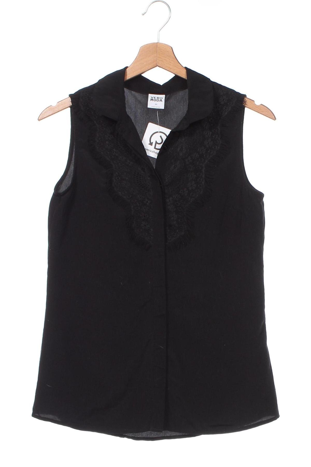 Γυναικείο πουκάμισο Vero Moda, Μέγεθος XS, Χρώμα Μαύρο, Τιμή 5,10 €