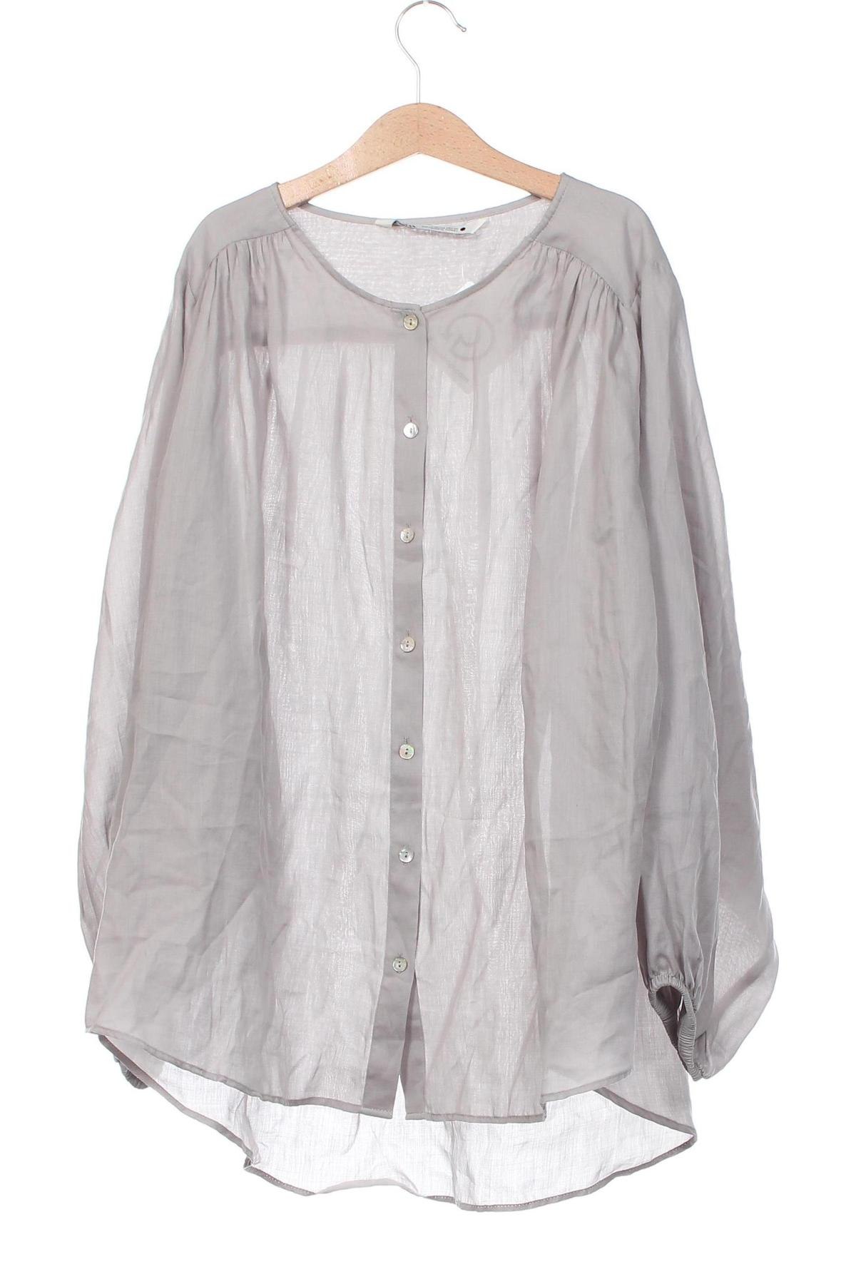 Дамска риза Zara, Размер XS, Цвят Сив, Цена 27,37 лв.