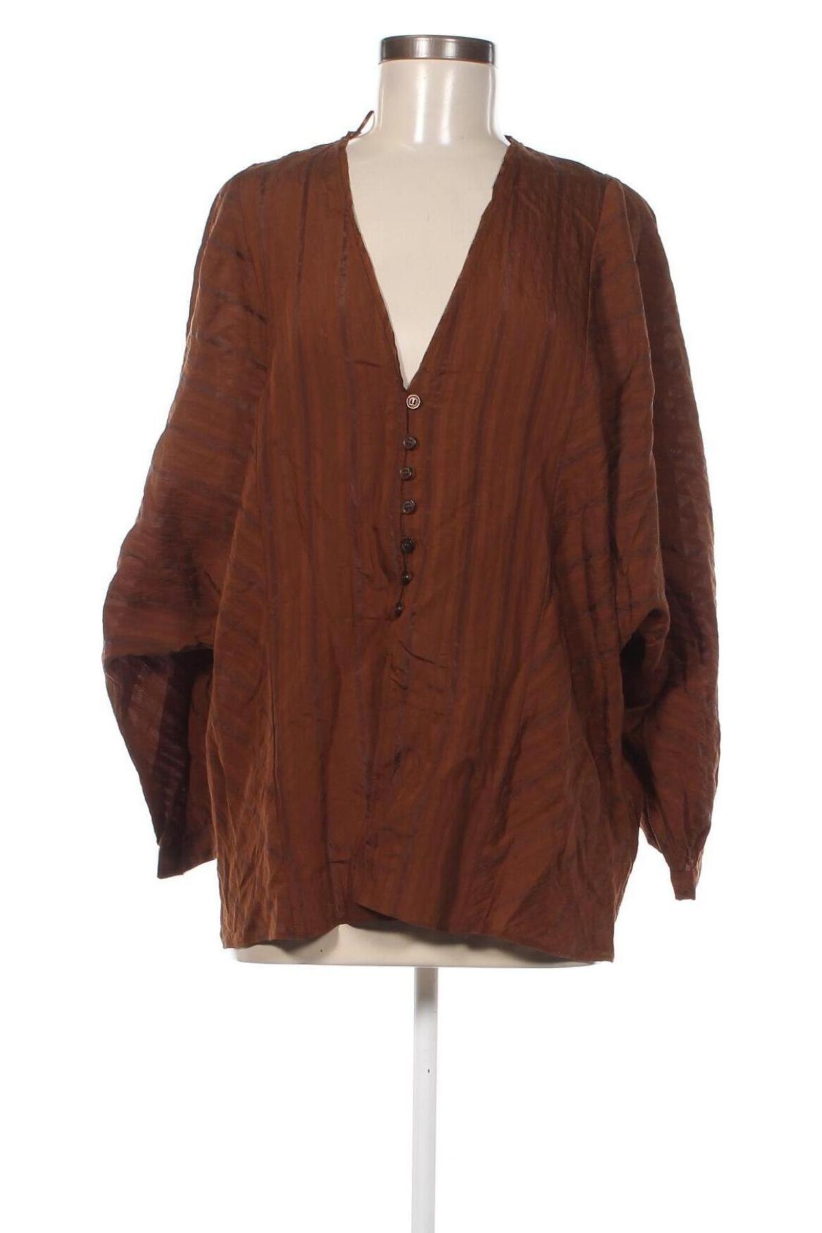 Γυναικείο πουκάμισο Zara, Μέγεθος M, Χρώμα Καφέ, Τιμή 5,01 €