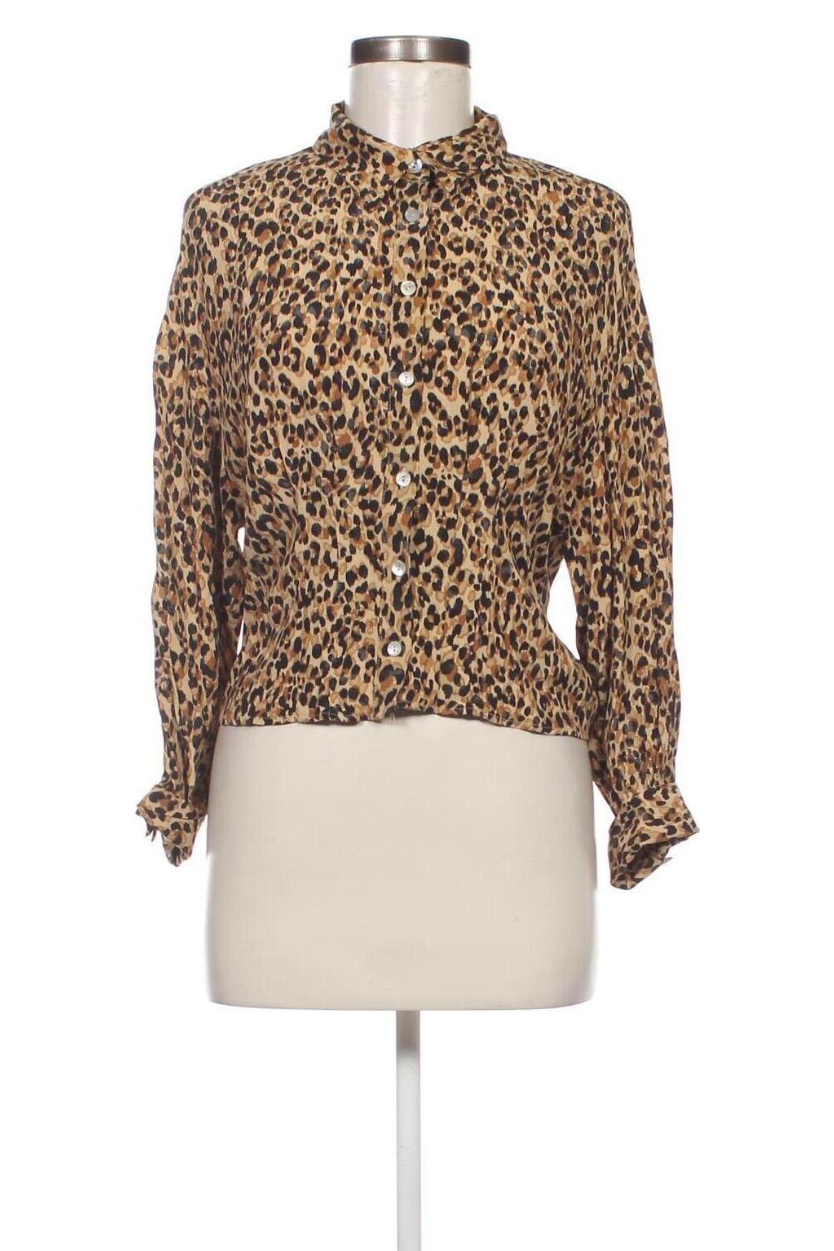 Дамска риза Zara Trafaluc, Размер S, Цвят Бежов, Цена 9,45 лв.