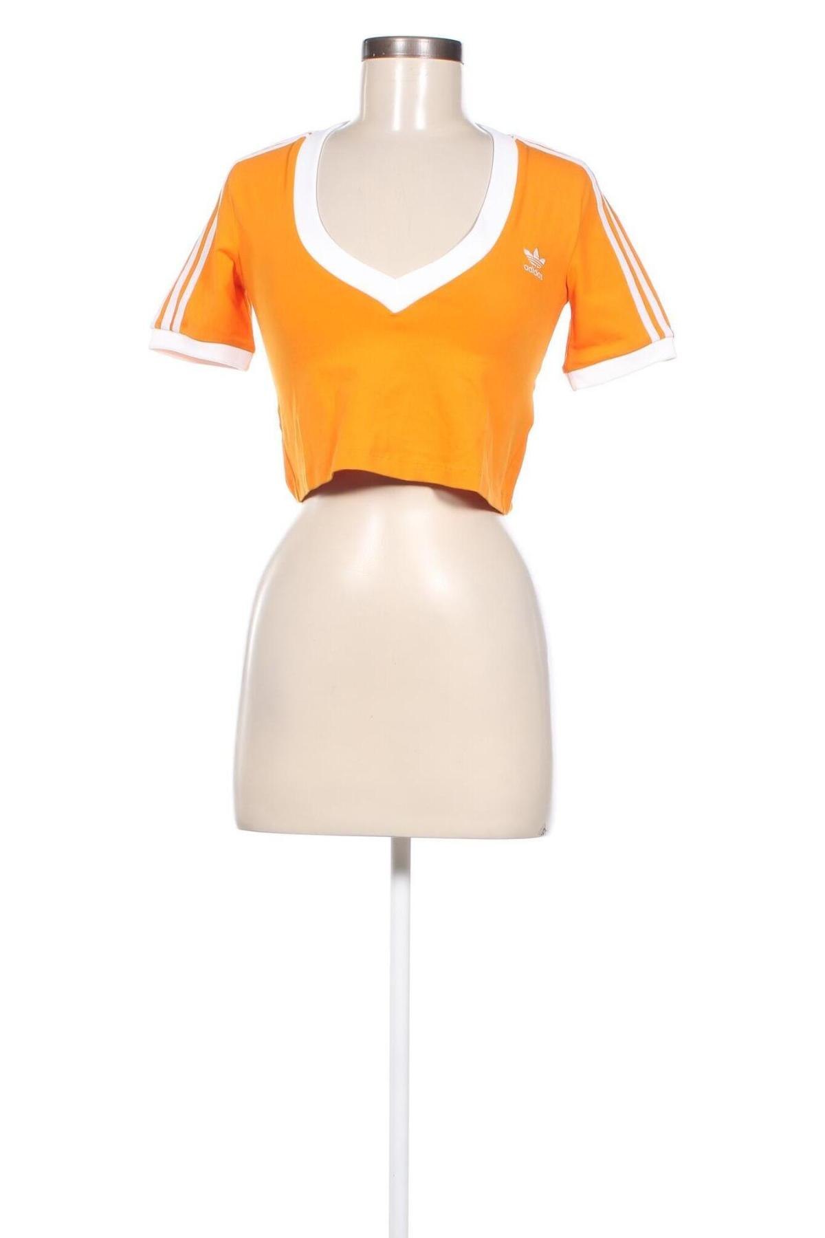Γυναικείο t-shirt Adidas Originals, Μέγεθος XXS, Χρώμα Πορτοκαλί, Τιμή 8,31 €