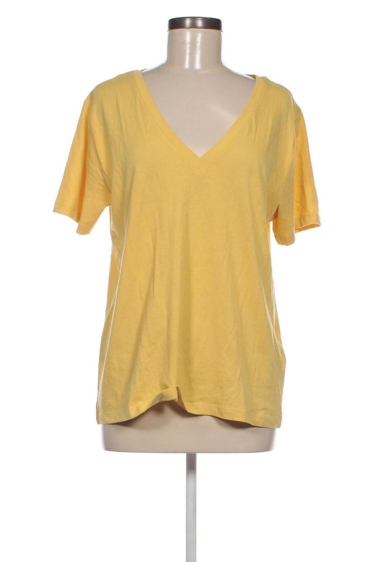 Γυναικείο t-shirt Amisu, Μέγεθος L, Χρώμα Κίτρινο, Τιμή 6,65 €