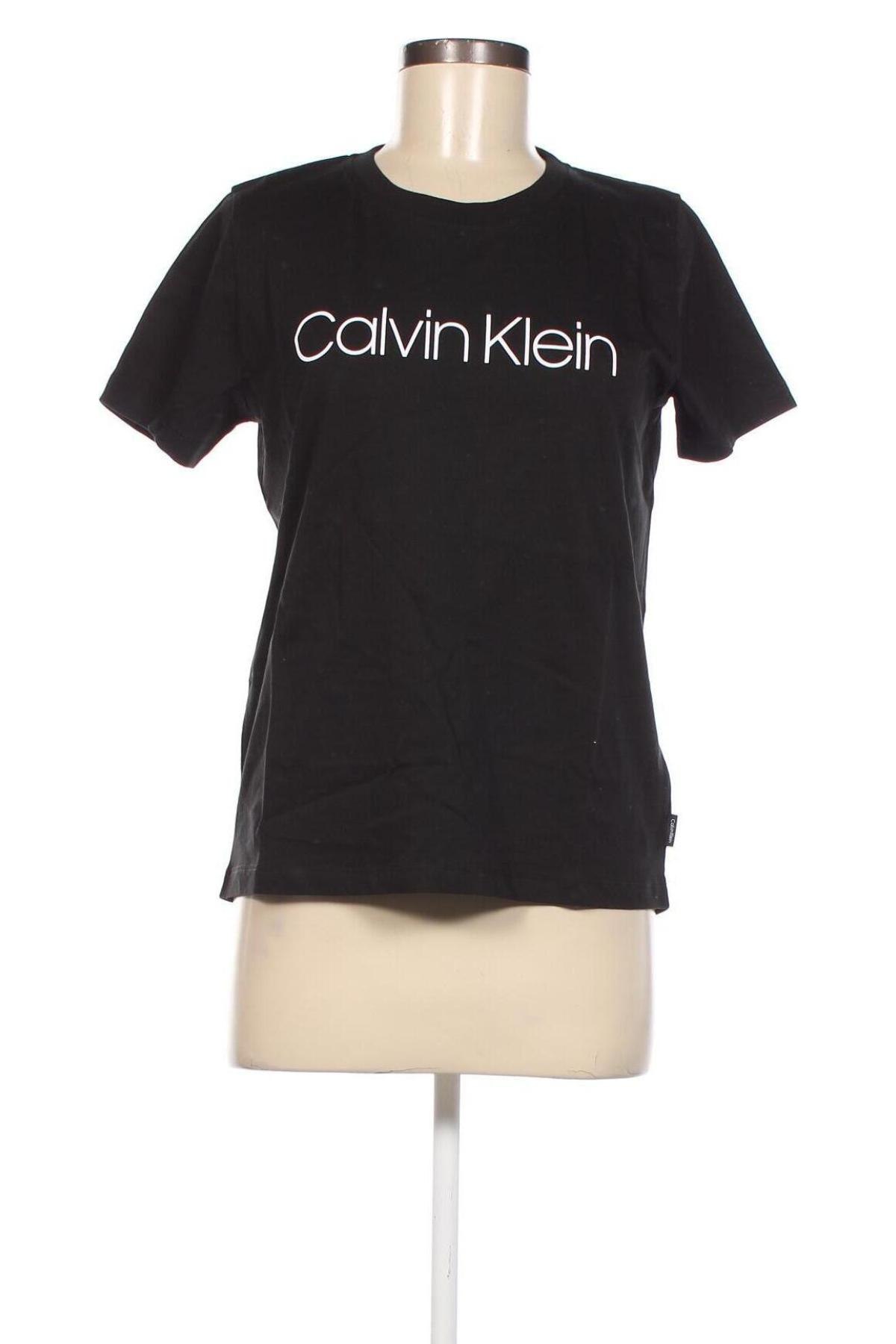 Γυναικείο t-shirt Calvin Klein, Μέγεθος M, Χρώμα Μαύρο, Τιμή 39,69 €